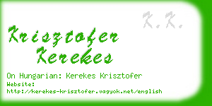 krisztofer kerekes business card